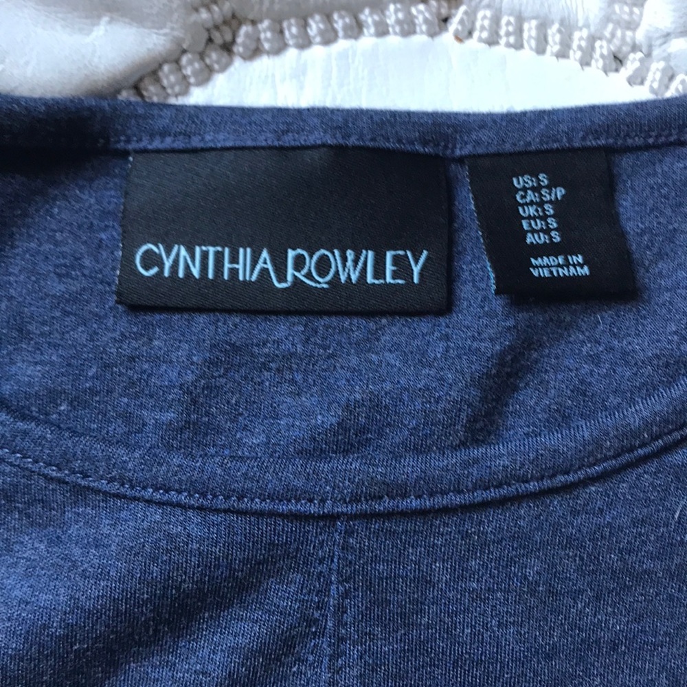Cynthia Rowley LS navy dress size SM like new